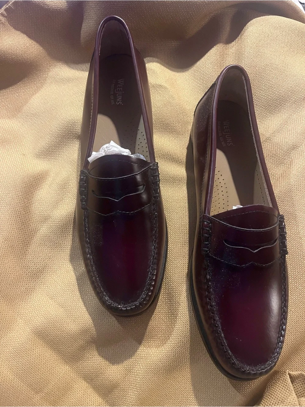 Women’s Burgundy Penny Loafers
